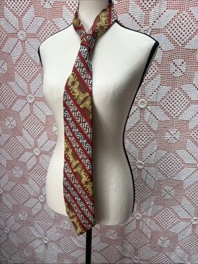 Vintage Christian Dior Chariot & Geometric Necktie